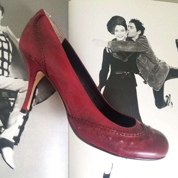 MAX STUDIO Burgundy Pump Heels Size 9.5 - Picture 2 of 10